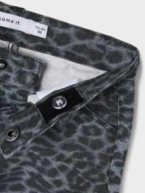 NAME IT Mom Jeans Bella Twill Nght Owl Grey Leopard